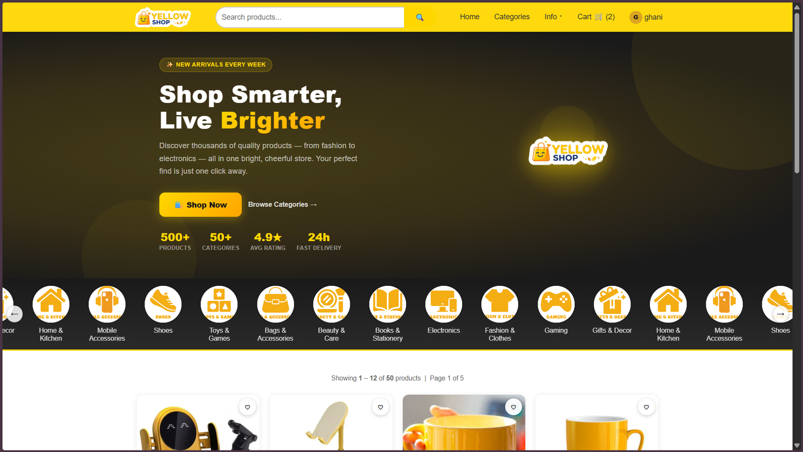 YELLOW SHOP screenshot