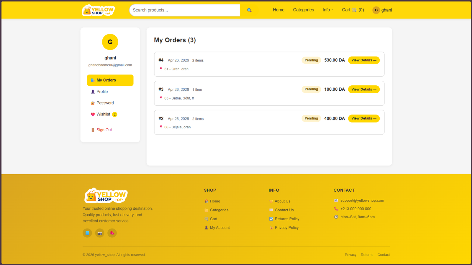 YELLOW SHOP screenshot