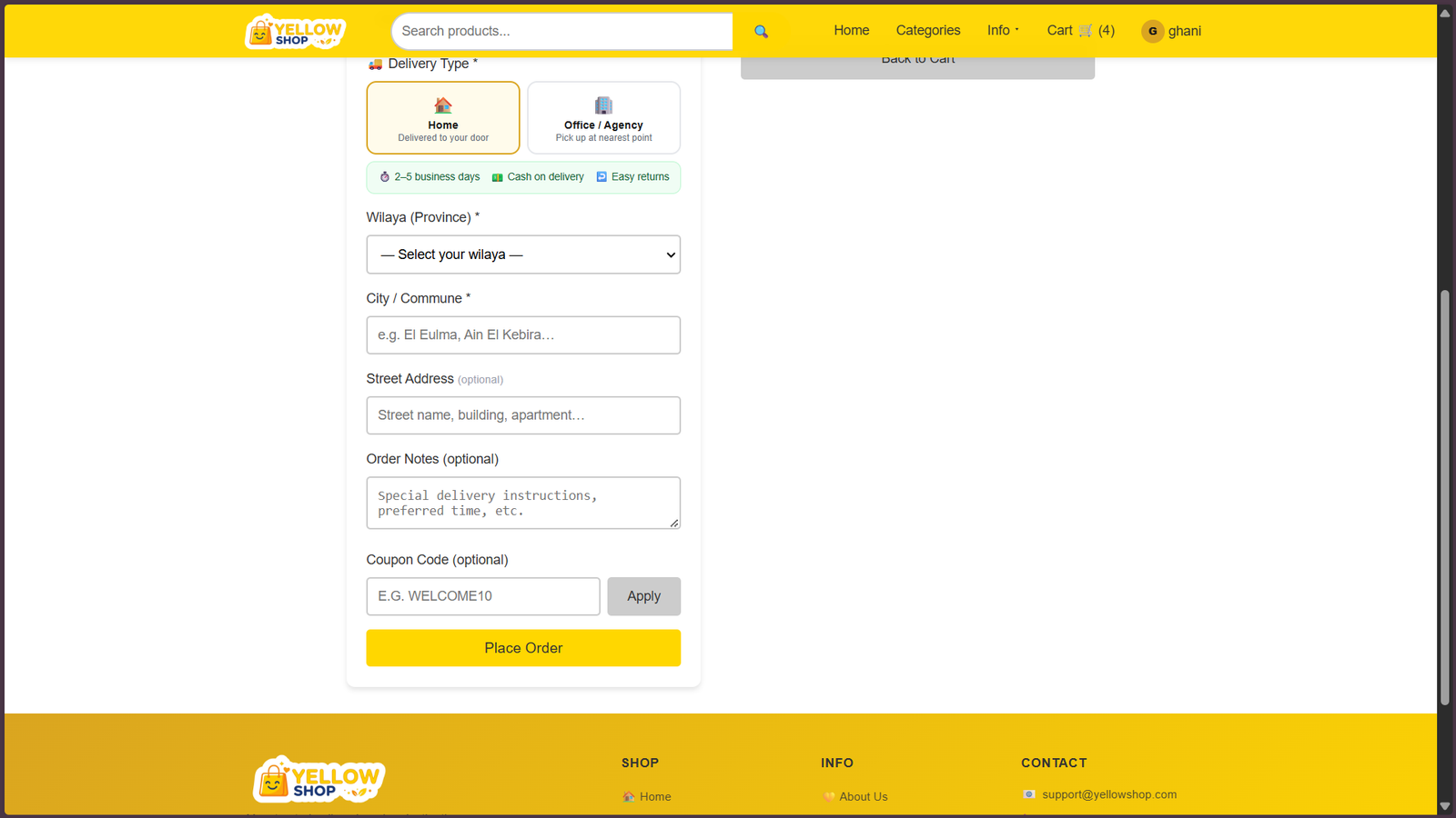 YELLOW SHOP screenshot