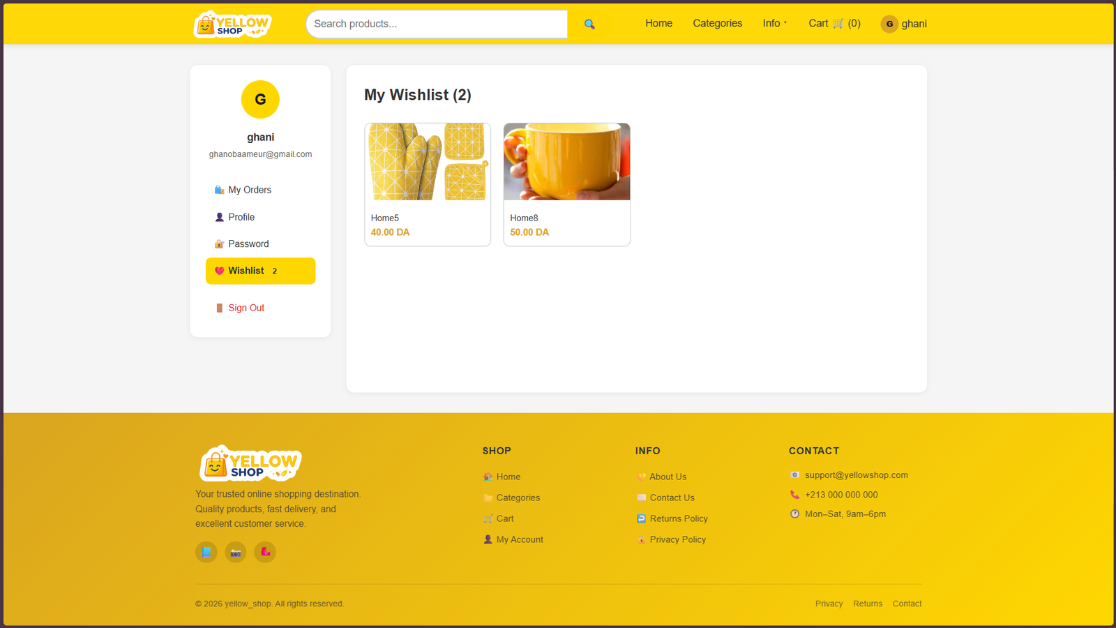 YELLOW SHOP screenshot
